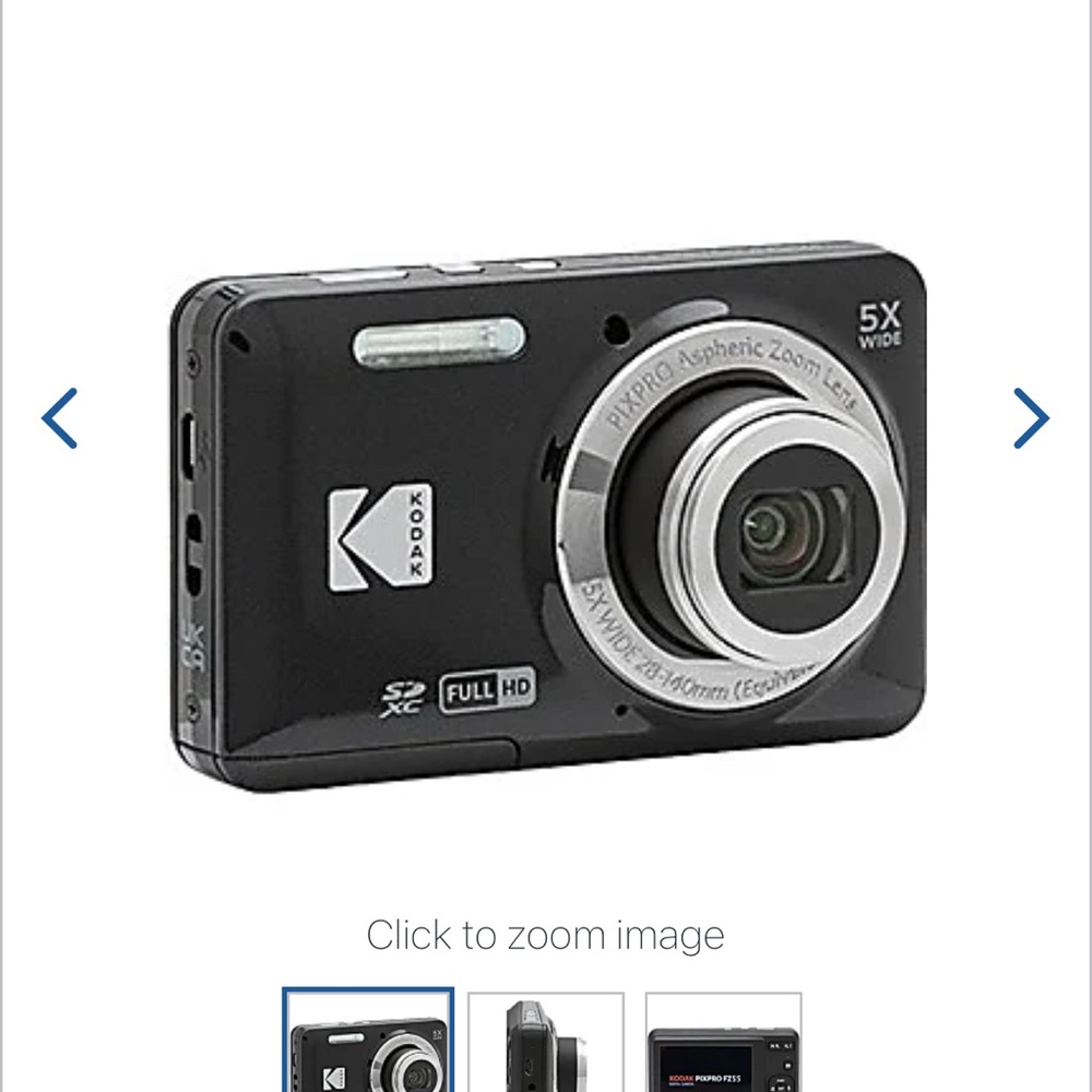 Kodak Black Digital Camera with Full HD and 5X Zoom